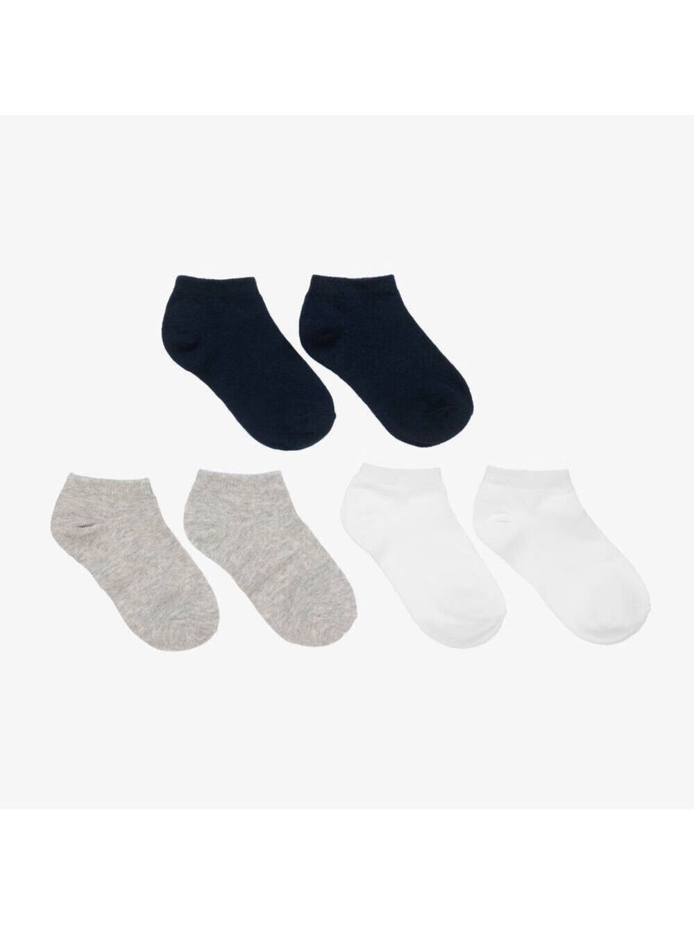 Size 4 kids Mayoral Ankle Socks Set - Navy, Gray, White